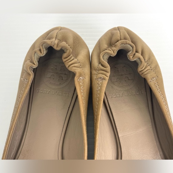 Tory Burch women leather Reva ballet flats nude color size 6 - Picture 9 of 13
